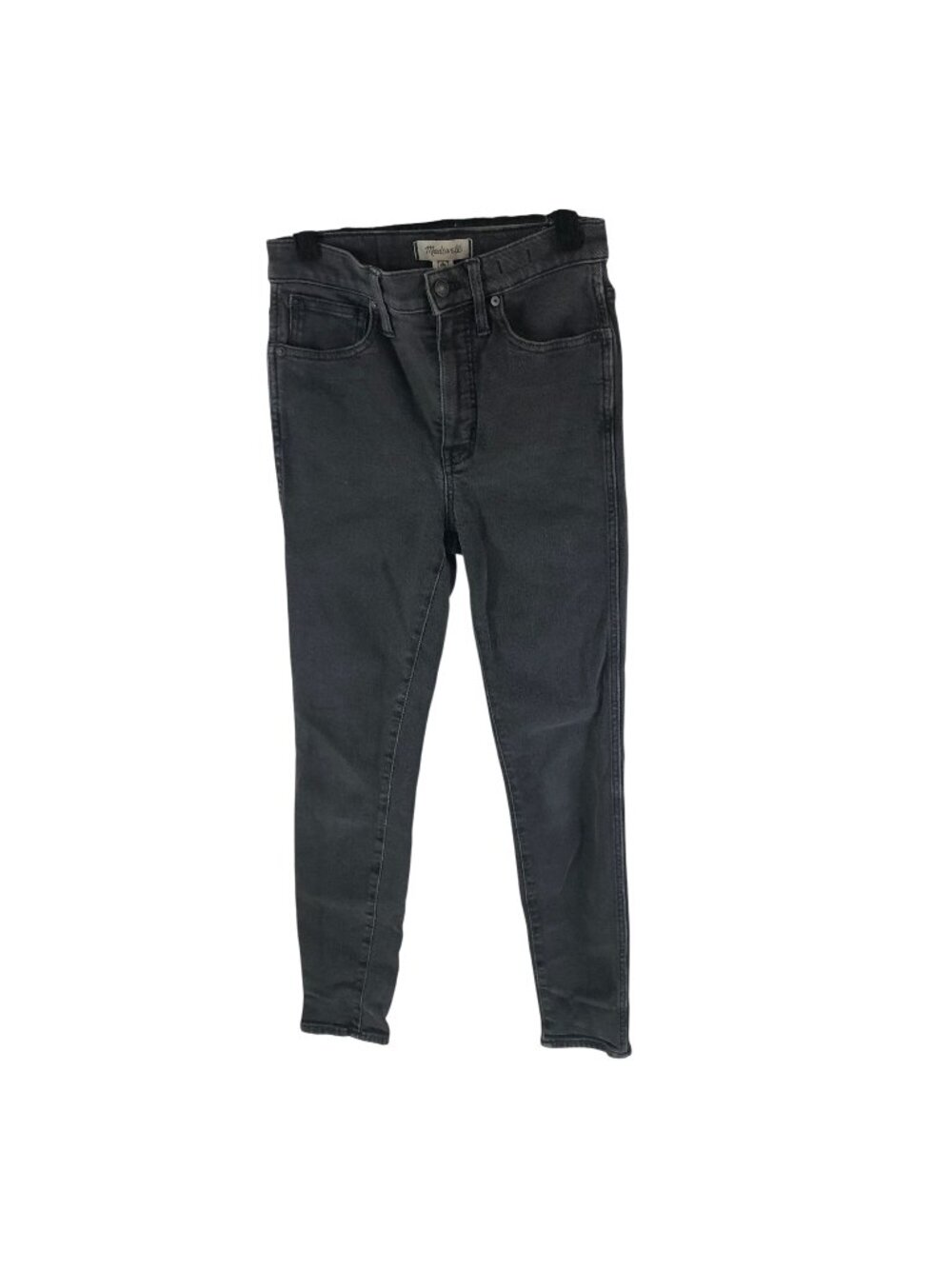 Madewell 10" High-Rise Skinny Jeans Size 27 Black Stretch Denim